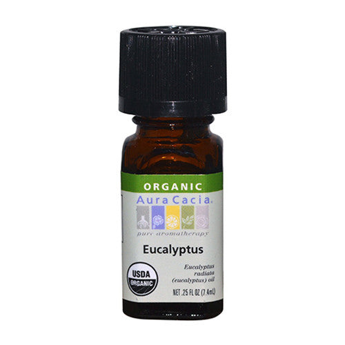 Aura Cacia Eucalyptus Organic Essential Oil, 0.25 Oz